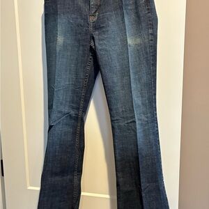 Express Dark Blue Flare Jeans